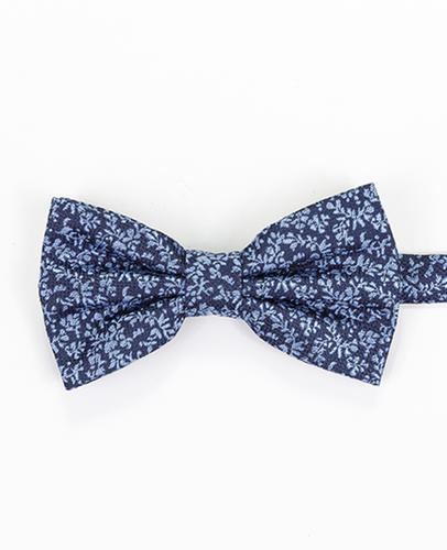 FN-053 Navy blue color paisley design Micro Fibre Bow Tie ,hankie and necktie set