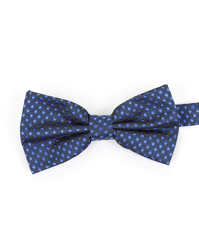 FN-073 Navy blue color paisley design Micro Fibre Bow Tie ,hankie and necktie set